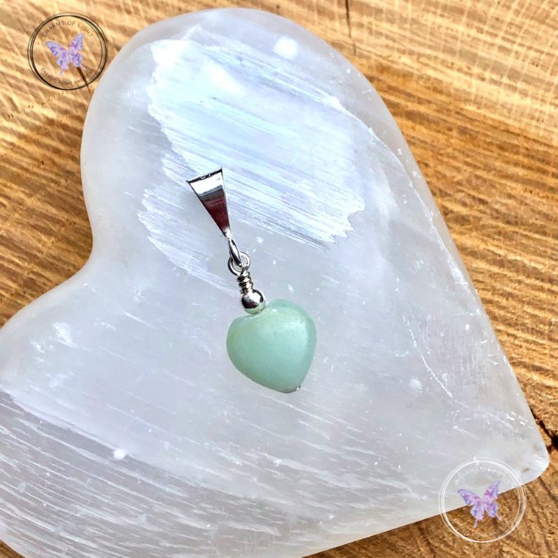 Amazonite Heart Pendant